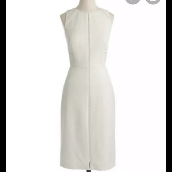 J. Crew Dresses & Skirts - JCrew Cream Ladder Stitch Sleeveless Sheath size 0